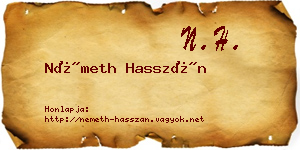 Németh Hasszán névjegykártya